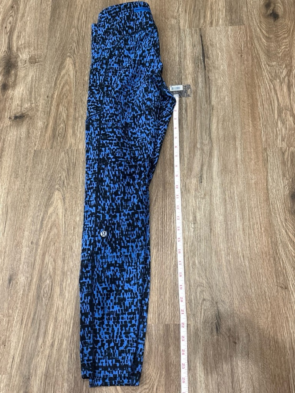 lululemon athletica Blue and Black Patterned Leggings